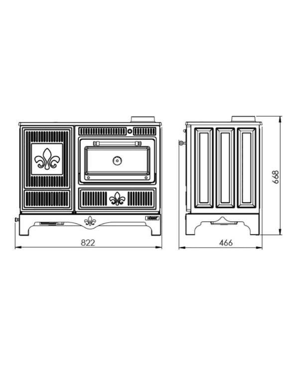 HOŞSEVEN 4001 ODUN SOBASI 6.5 kW 7