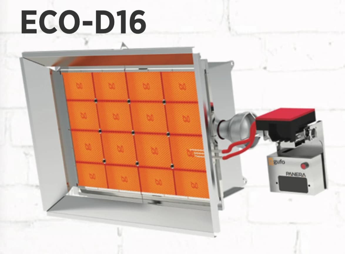 Panera GUFO ECO D16 Çift Kademeli Seramik Plakalı Radyant Isıtıcı (18–28,8 kW) 2
