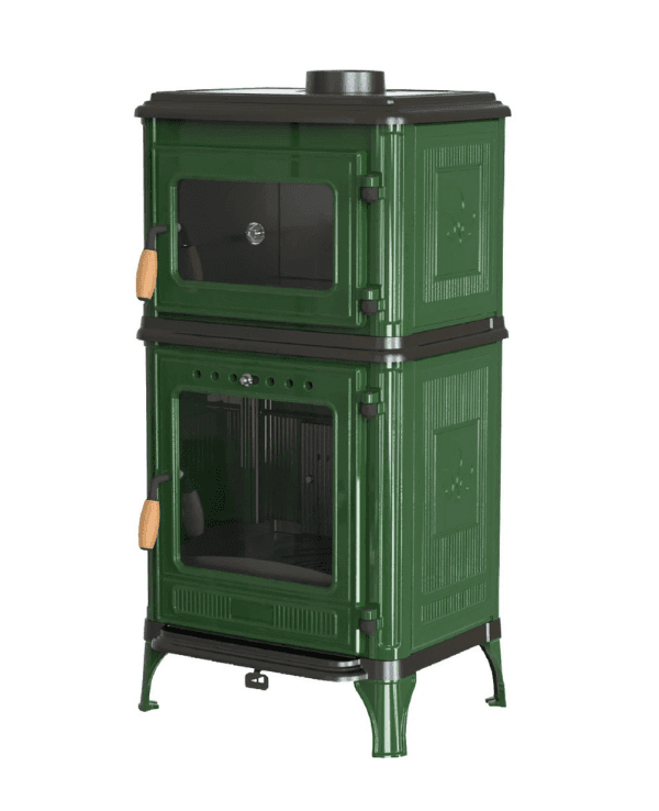 Hoşseven 8010 Döküm Kuzineli Şömine Soba 7.1 kW Fırınlı Odun Sobası 6