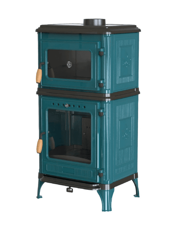 Hoşseven 8010 Döküm Kuzineli Şömine Soba 7.1 kW Fırınlı Odun Sobası 5