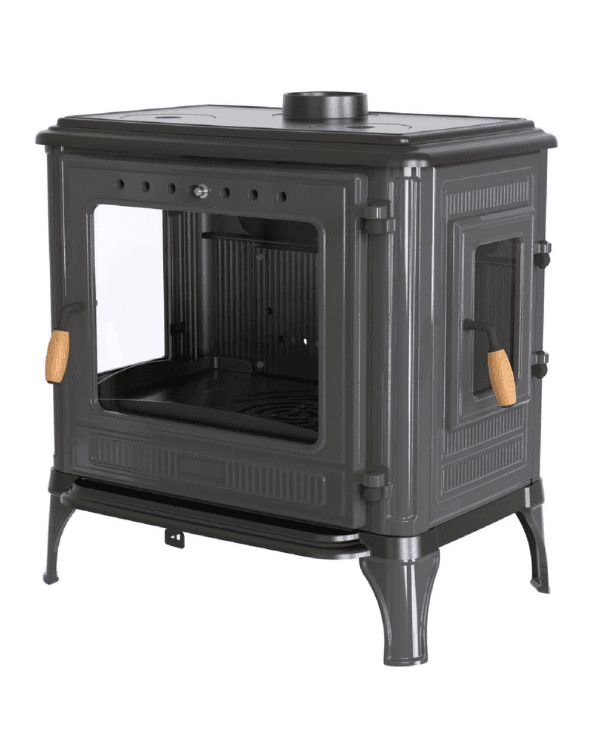 Hoşseven 8015 CK Camlı Döküm Şömine Sobası 10.6 kW – 300 m³ Büyük Alan Isıtma