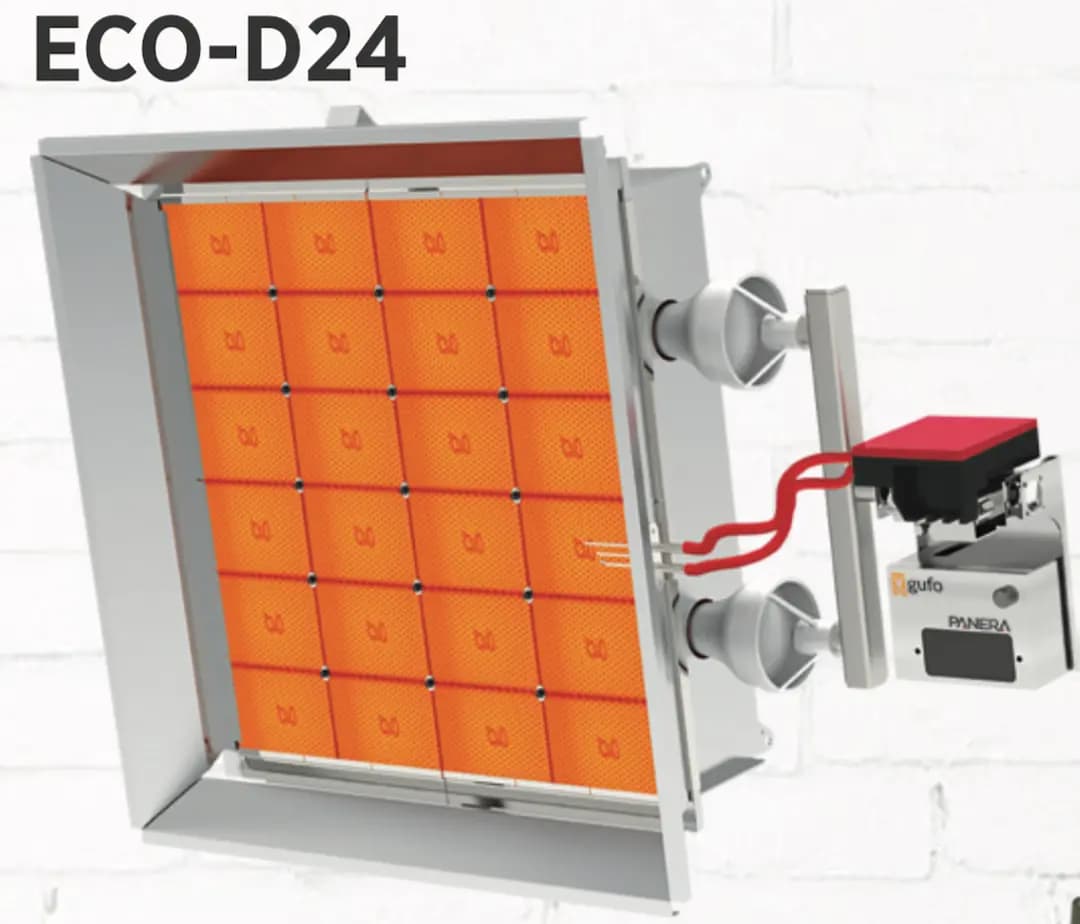 Panera GUFO ECO D24 Çift Kademeli Seramik Plakalı Radyant Isıtıcı (30–43,2 kW)