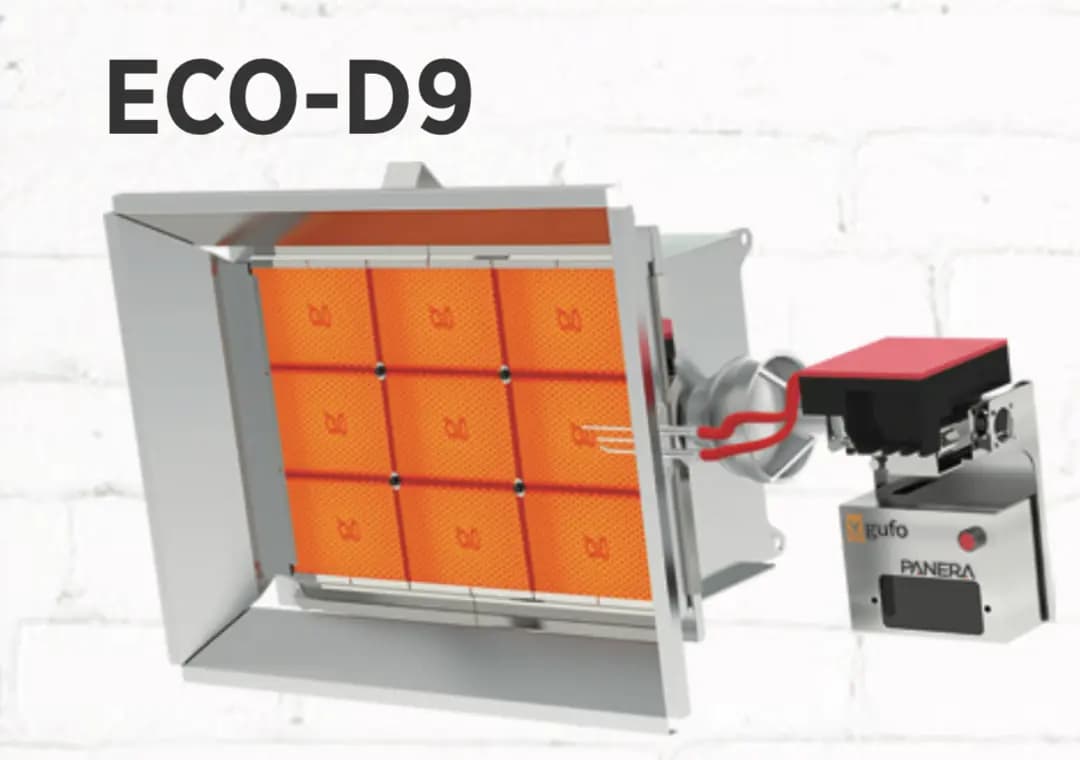 Panera GUFO ECO D9 Çift Kademeli Seramik Plakalı Radyant Isıtıcı (9–16,2 kW)