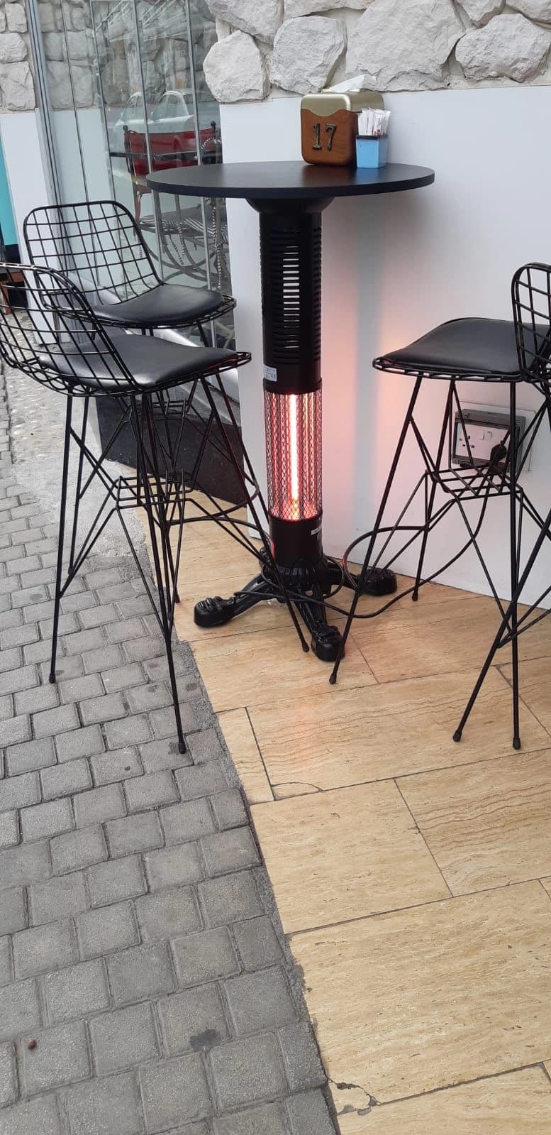 HotTable Tekno Pub 2000W Bistro Tipi Masa Isıtıcı – 360° Infrared Ayakta Isıtmaa 5