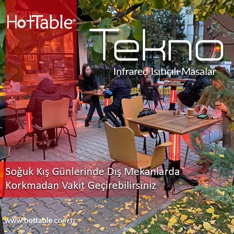 Hottable Tekno Isıtıcılı Masa 1500 Watt Tek Kademe On/Off 3