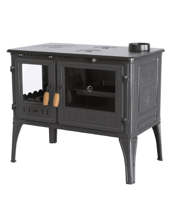 HOŞSEVEN 8025 C DÖKÜM KUZİNELİ ODUN SOBASI Yan Camlı 5