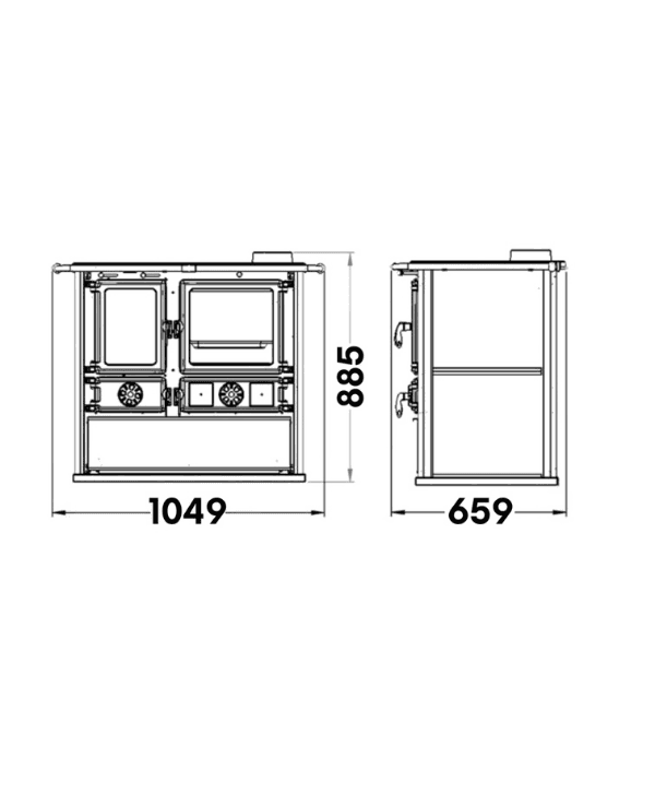 HOŞSEVEN 4035 ODUN SOBASI 8.9 kW 8