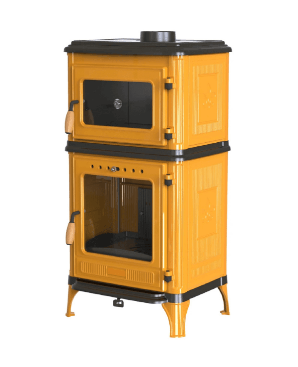 Hoşseven 8010 Döküm Kuzineli Şömine Soba 7.1 kW Fırınlı Odun Sobası 3