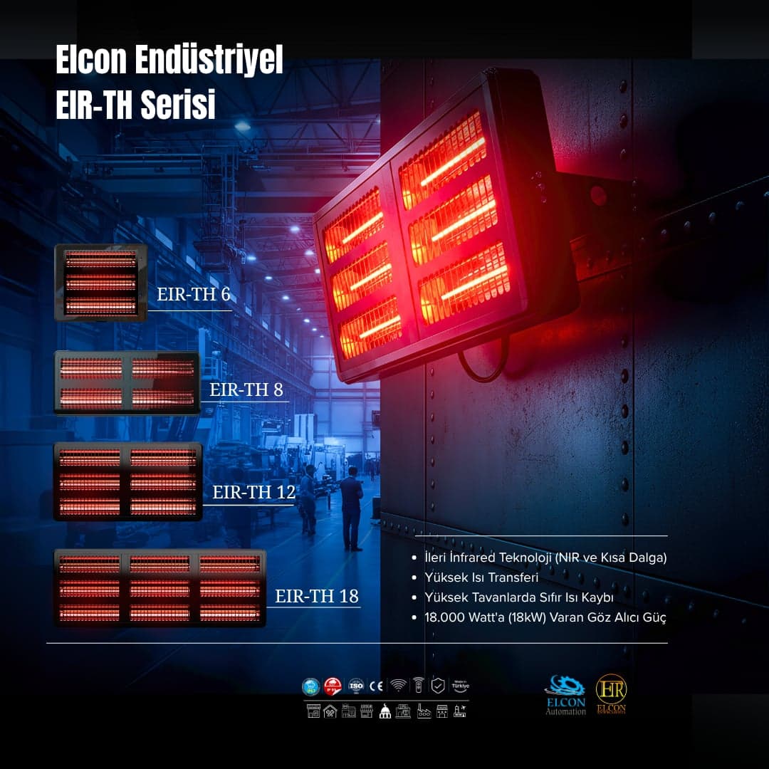 ELCON EIR-TH 6 – 6000W Endüstriyel Kısa Dalga Golden IR Isıtıcı 4