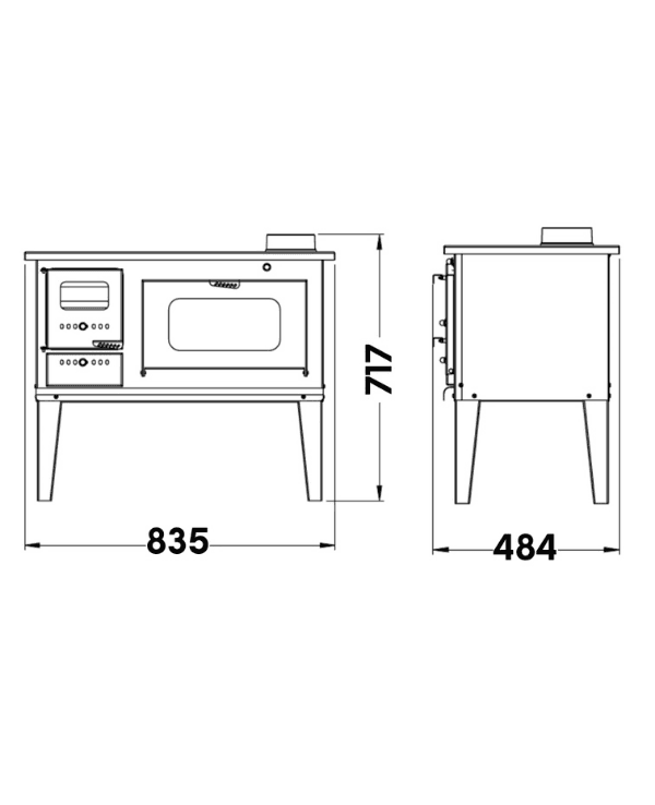 HOŞSEVEN 4014 ODUN SOBASI 7.9 kW 6