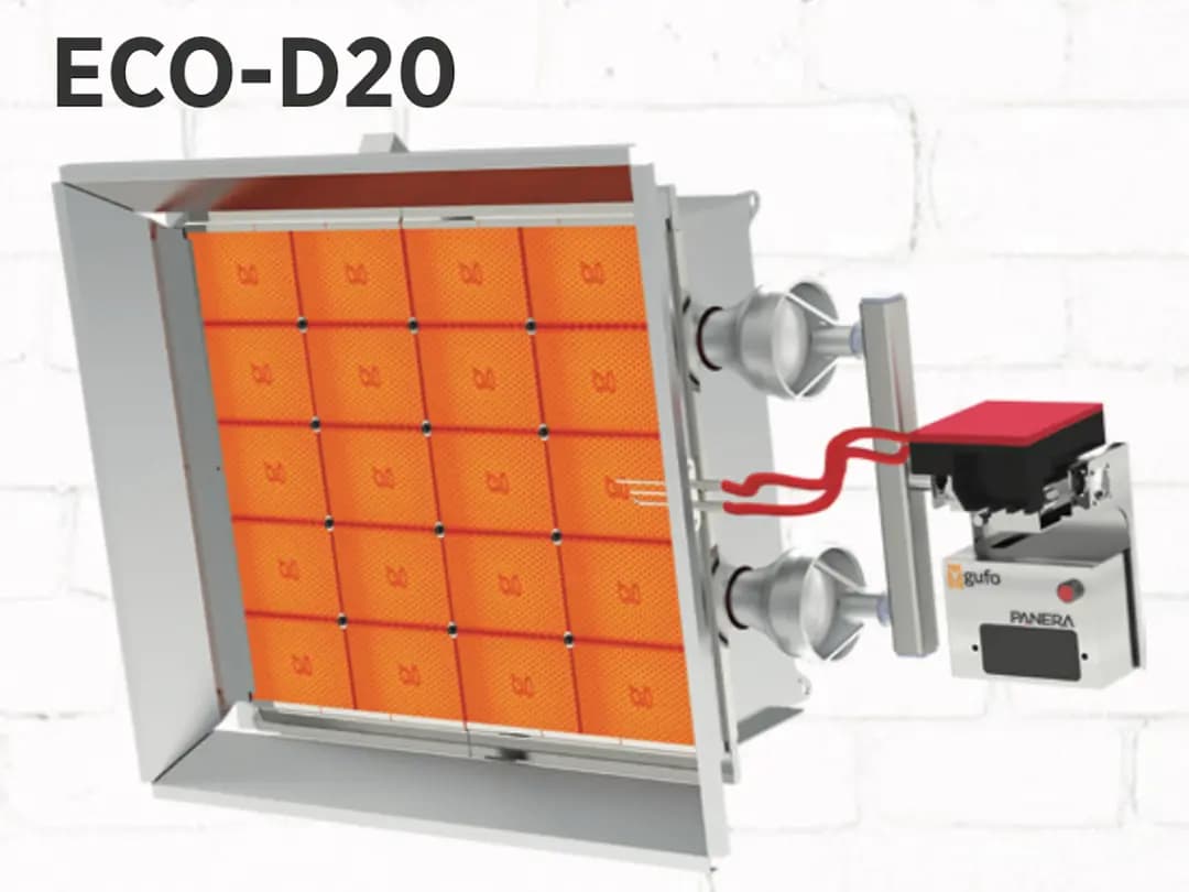 Panera GUFO ECO D20 Tek Kademeli Seramik Plakalı Radyant Isıtıcı (36 kW) 2